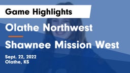 Olathe Northwest  vs Shawnee Mission West Game Highlights - Sept. 22, 2022