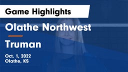 Olathe Northwest  vs Truman  Game Highlights - Oct. 1, 2022