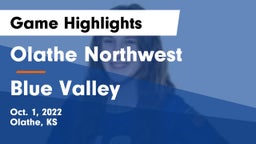 Olathe Northwest  vs Blue Valley  Game Highlights - Oct. 1, 2022
