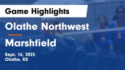 Olathe Northwest  vs Marshfield  Game Highlights - Sept. 16, 2023