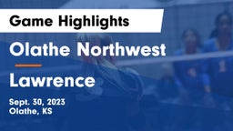 Olathe Northwest  vs Lawrence  Game Highlights - Sept. 30, 2023