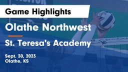 Olathe Northwest  vs St. Teresa's Academy  Game Highlights - Sept. 30, 2023