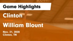 Clinton  vs William Blount Game Highlights - Nov. 21, 2020