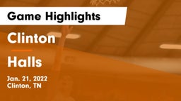 Clinton  vs Halls  Game Highlights - Jan. 21, 2022