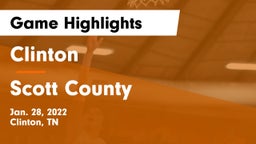 Clinton  vs Scott County  Game Highlights - Jan. 28, 2022