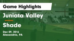 Juniata Valley  vs Shade  Game Highlights - Dec 09, 2016