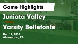 Juniata Valley  vs Varsity Bellefonte Game Highlights - Dec 12, 2016