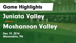 Juniata Valley  vs Moshannon Valley  Game Highlights - Dec 19, 2016