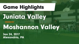 Juniata Valley  vs Moshannon Valley  Game Highlights - Jan 24, 2017