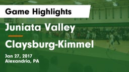 Juniata Valley  vs Claysburg-Kimmel  Game Highlights - Jan 27, 2017
