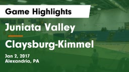 Juniata Valley  vs Claysburg-Kimmel  Game Highlights - Jan 2, 2017