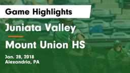 Juniata Valley  vs Mount Union HS Game Highlights - Jan. 28, 2018