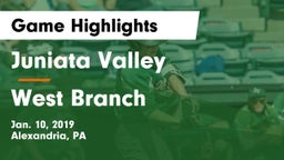 Juniata Valley  vs West Branch  Game Highlights - Jan. 10, 2019