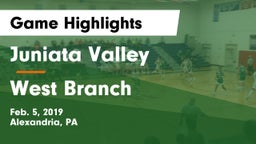 Juniata Valley  vs West Branch  Game Highlights - Feb. 5, 2019