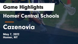Homer Central Schools vs Cazenovia  Game Highlights - May 7, 2022