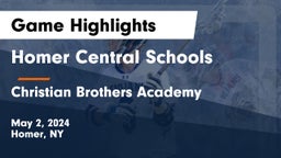 Homer Central Schools vs Christian Brothers Academy  Game Highlights - May 2, 2024