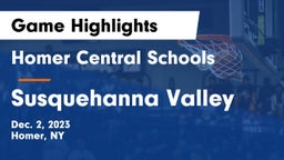 Homer Central Schools vs Susquehanna Valley  Game Highlights - Dec. 2, 2023
