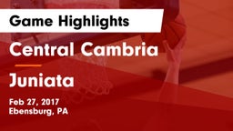 Central Cambria  vs Juniata  Game Highlights - Feb 27, 2017