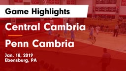 Central Cambria  vs Penn Cambria  Game Highlights - Jan. 18, 2019