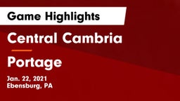 Central Cambria  vs Portage  Game Highlights - Jan. 22, 2021