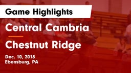 Central Cambria  vs Chestnut Ridge  Game Highlights - Dec. 10, 2018