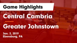 Central Cambria  vs Greater Johnstown  Game Highlights - Jan. 2, 2019