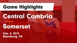 Central Cambria  vs Somerset Game Highlights - Feb. 8, 2019