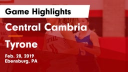 Central Cambria  vs Tyrone  Game Highlights - Feb. 28, 2019