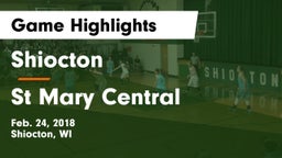 Shiocton  vs St Mary Central Game Highlights - Feb. 24, 2018
