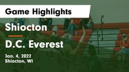 Shiocton  vs D.C. Everest  Game Highlights - Jan. 4, 2022