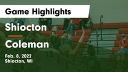 Shiocton  vs Coleman  Game Highlights - Feb. 8, 2022