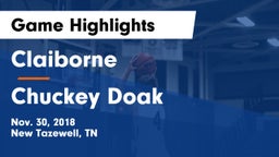 Claiborne  vs Chuckey Doak  Game Highlights - Nov. 30, 2018