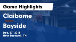 Claiborne  vs Bayside Game Highlights - Dec. 27, 2018