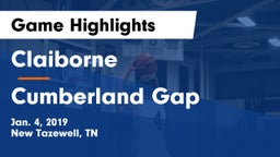 Claiborne  vs Cumberland Gap  Game Highlights - Jan. 4, 2019