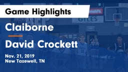 Claiborne  vs David Crockett  Game Highlights - Nov. 21, 2019