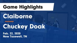 Claiborne  vs Chuckey Doak Game Highlights - Feb. 22, 2020