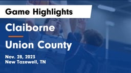 Claiborne  vs Union County  Game Highlights - Nov. 28, 2023