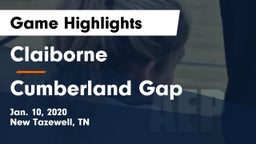 Claiborne  vs Cumberland Gap  Game Highlights - Jan. 10, 2020