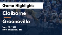Claiborne  vs Greeneville  Game Highlights - Jan. 25, 2022