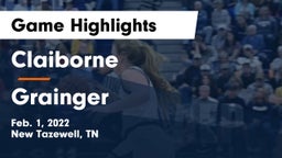 Claiborne  vs Grainger  Game Highlights - Feb. 1, 2022