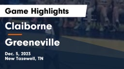 Claiborne  vs Greeneville  Game Highlights - Dec. 5, 2023