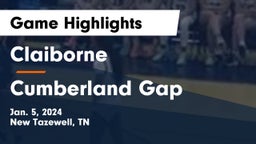 Claiborne  vs Cumberland Gap  Game Highlights - Jan. 5, 2024