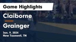 Claiborne  vs Grainger  Game Highlights - Jan. 9, 2024