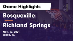 Bosqueville  vs Richland Springs  Game Highlights - Nov. 19, 2021