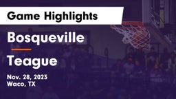 Bosqueville  vs Teague  Game Highlights - Nov. 28, 2023