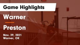 Warner  vs Preston  Game Highlights - Nov. 29, 2021
