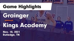 Grainger  vs Kings Academy Game Highlights - Nov. 18, 2021