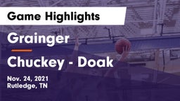 Grainger  vs Chuckey - Doak  Game Highlights - Nov. 24, 2021