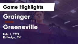 Grainger  vs Greeneville  Game Highlights - Feb. 4, 2022