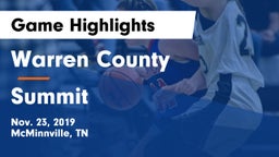 Warren County  vs Summit  Game Highlights - Nov. 23, 2019